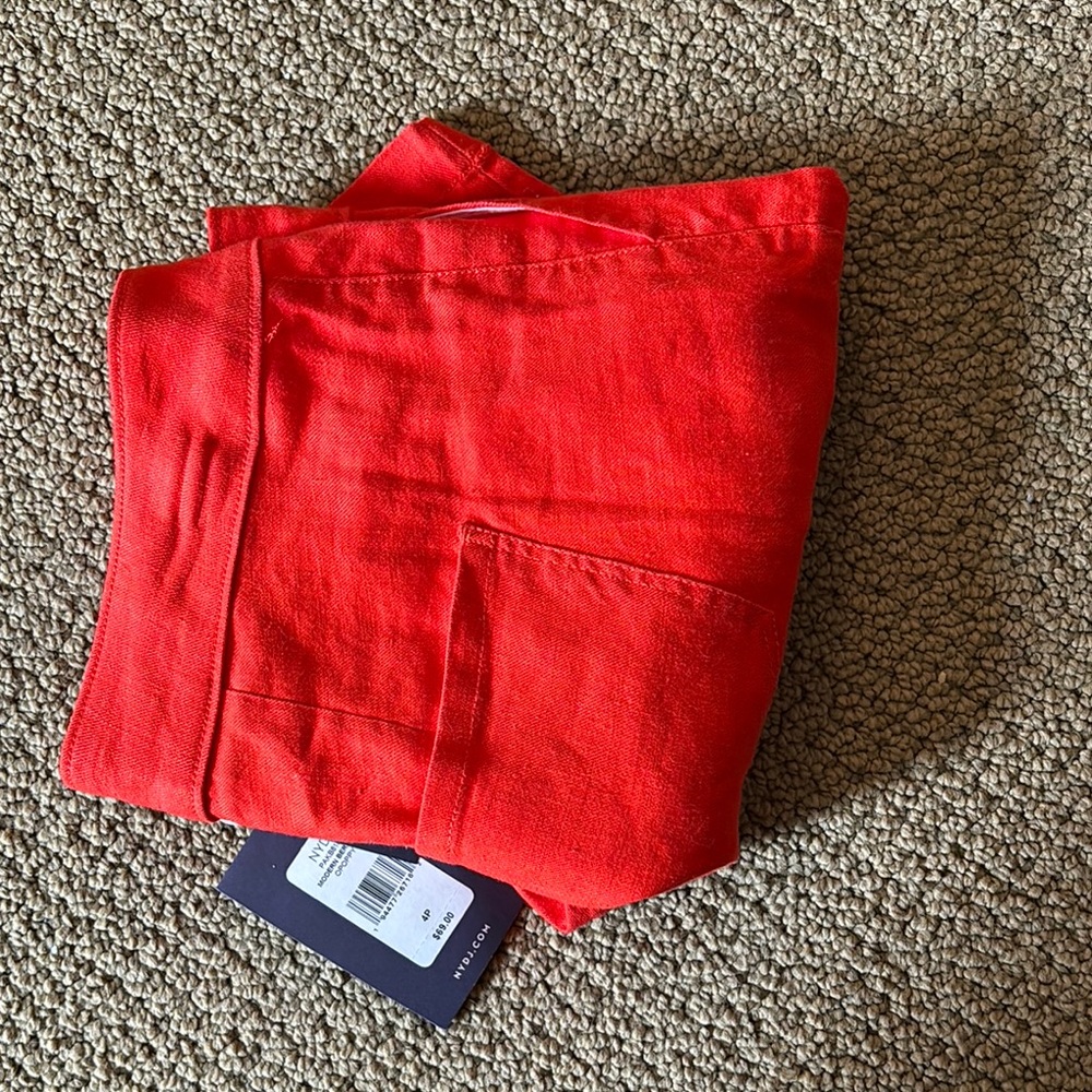NYDJ Red Cargo Shorts Vibrant and Casual